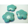 1 perle d'howlite turquoise  Très grande fleur