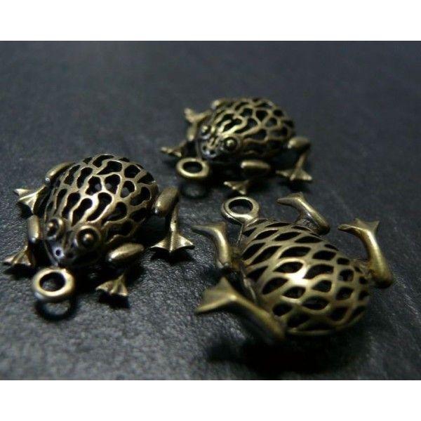 1 piece bronze  très jolie grenouille 3D A
