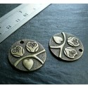 10 pieces bronze chouette ronde ref 3036