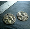 pendentifs bronze chouette ronde