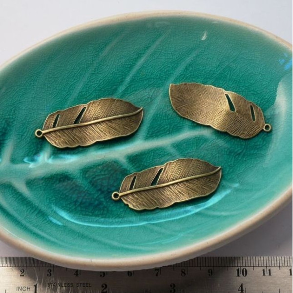 4pcs antique bronze feuille ref 11875