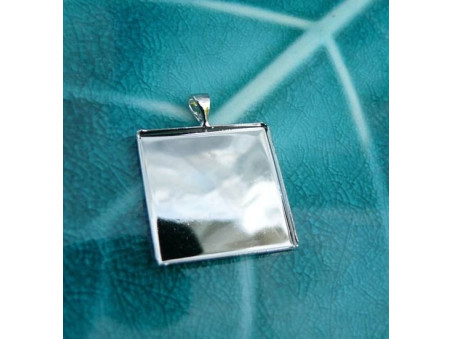 5 Supports de pendentif carre  25mm PP