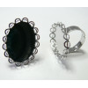 5 bagues 1825mm argent double vague