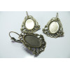 Lot de 1 paires de boucle d'oreille Vintage bronze 