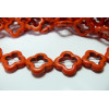 Lot de 6 fleurs fines 17mm orange