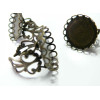 10 Supports de bague 25 mm vague bronze  dentelle 