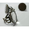 20 pièces:10 Supports de bague 20 mm vague bronze  dentelle  et 10 ca
