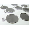 5 Supports de pendentif 20mm plateau attache triangle