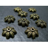 20 breloques bronze coupelle feuille A