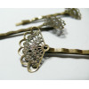 4 Supports de barrettes bronze eventail