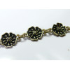 20 cm Bronze chaine fleur
