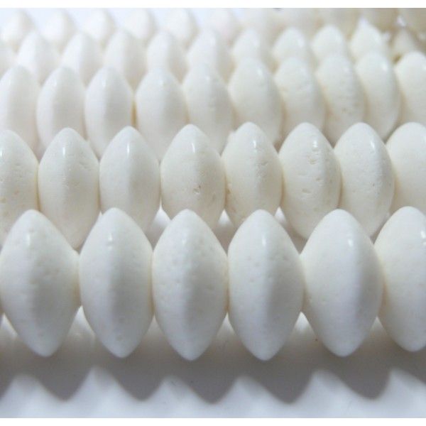 perles Corail epnge blanc soucoupe 18mm