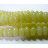 10  perles Jade citron rondelles 5*8mm 