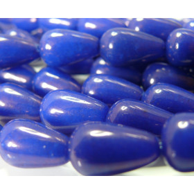 4 cones jade teintée bleu nuit 10*14mm