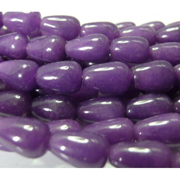 10 cones jade teintée violet nuit 10*14mm