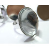 10 pcs : 5 Supports de bague 25mm pp qualité  5 cabochons 25mm