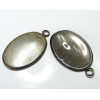 8 pièces: 4 Supports de pendentif 18*25mm plateau BR et 4 cabochons 