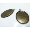 5 Supports de pendentif 18*25mm bronze plateau 