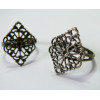 5 pieces bronze bague retro dentelle