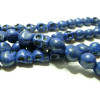 1 fil ( 32 petits crane ) 10 par 12mm bleu nuit