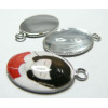 20 pièces : 10Supports de pendentif plateau 18*25mm  PP et 10 cabochon