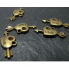 50 pieces bronze petits coeurs et flèches