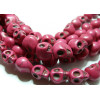 1 fil ( 30 petits crane ) 10 par 12mm rose fushia