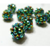 10 perles shambala vert 12*10mm