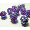 10 perles shambala violet 12*10mm