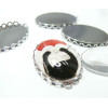 20 pièces:10 Supports de pendentif ovale vague  1825mm PP et 10 cab