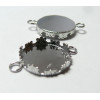 2 Supports dbl de pendentif  PP couronne 25mm 