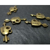 20 pieces breloque pendentif bronze petits coeurs et flèches