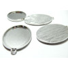 6 Supports de pendentif oval  30 par 40mm PP qualité attache ronde