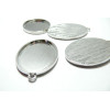 2 Supports de pendentif oval  30 par 40mm PP qualité attache ronde