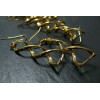 2 Supports de Boucle d'oreille doré spirale