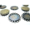 10 Supports de pendentif 20mm double vague  BR