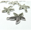 4 pieces breloques pendentif Etoile des mer GM viel argent ref 29
