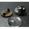 10 pièces: 5 pièces support de broche vague 25mm BR et 5 cabochons