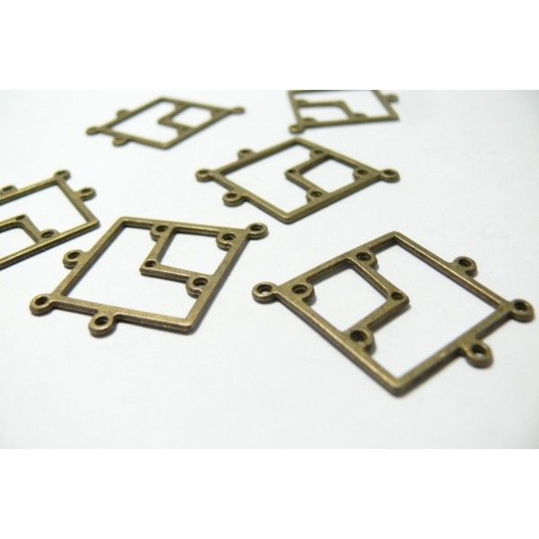 10 pieces bronze  mutliconnecteurs losange Ref 68