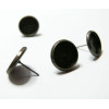 10 Supports de BO bronze 12mm puce 