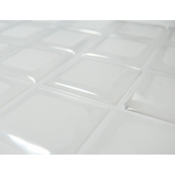 2 cabochons carré 20mm sticker autocollant  epoxy transparent 