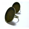 10 pieces BR oval double bague  fine 25 par18 mm