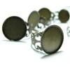 10 Supports de bague  18mm bronze dentelle modele plateau