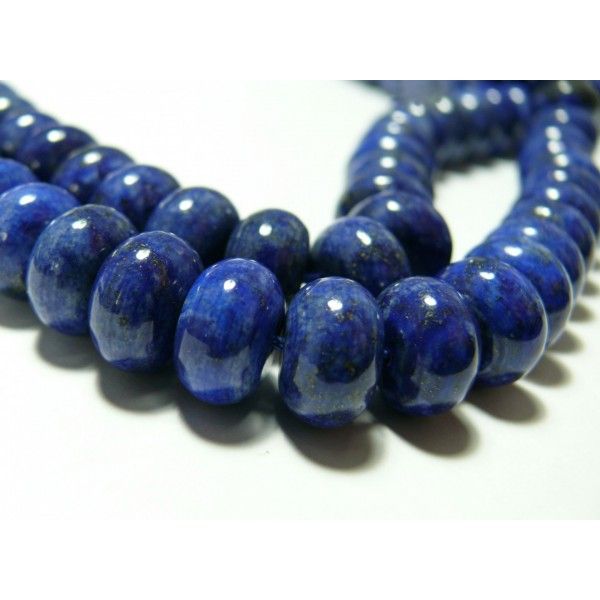 10 perles de lapis lazuli grade A rondelle  5 par 8mm