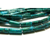 Lot 10 pieces perles 5 par 13mm  turquoise bleu verte tube