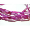 Lot 5 pieces perles 4 par 13mm  agate rose tube