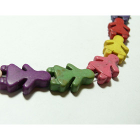 Lot de 4 perle fille ( turquoise synthetic ) 