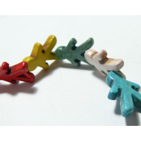 Lot de 4 perle garçon ( turquoise synthetic ) 