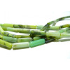 Lot 5 pieces perles 4 par 13mm  Chrysoprase tube