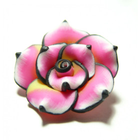 1 fleur cabochons  fimo ref 7 25mm